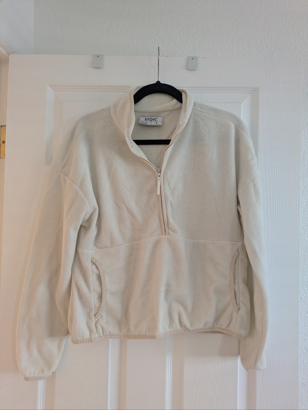Stoic Cream Half-Zip Fleece Pullover